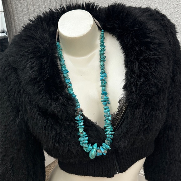 🤩Vintage OLD PAWN NATIVE AMERICAN INDIAN NUGGET TURQUOISE NECKLACE NAVAJO PEARL - Picture 3 of 16